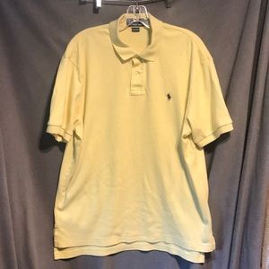 Size large Ralph Lauren Polo yellow short sleeves